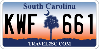 SC license plate KWF661