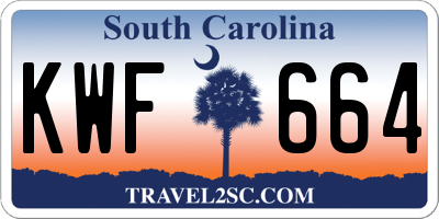 SC license plate KWF664
