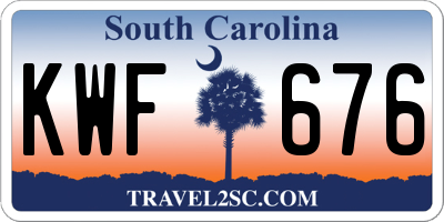 SC license plate KWF676