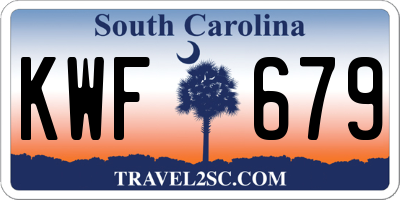 SC license plate KWF679