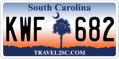 SC license plate KWF682