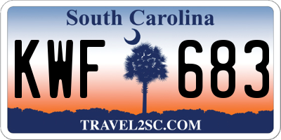 SC license plate KWF683