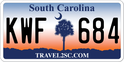 SC license plate KWF684