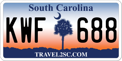 SC license plate KWF688