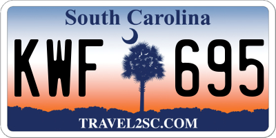 SC license plate KWF695