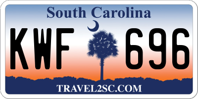SC license plate KWF696