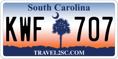 SC license plate KWF707