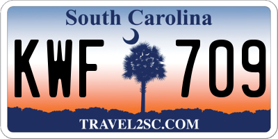 SC license plate KWF709