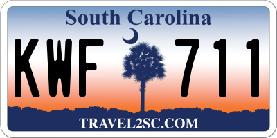 SC license plate KWF711
