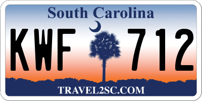 SC license plate KWF712