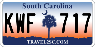 SC license plate KWF717
