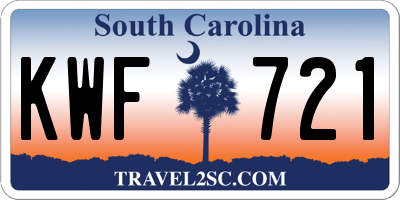 SC license plate KWF721