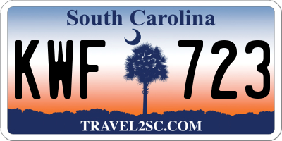 SC license plate KWF723