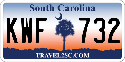SC license plate KWF732