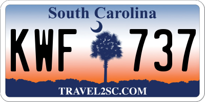 SC license plate KWF737