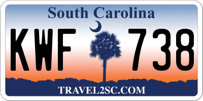 SC license plate KWF738