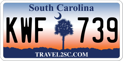 SC license plate KWF739