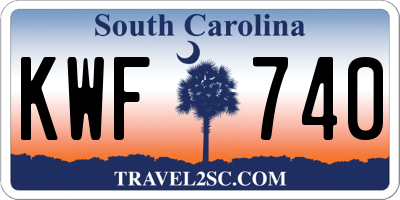 SC license plate KWF740