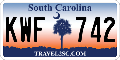SC license plate KWF742