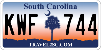 SC license plate KWF744