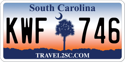 SC license plate KWF746