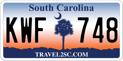 SC license plate KWF748