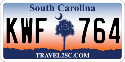 SC license plate KWF764