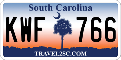 SC license plate KWF766