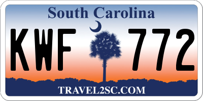 SC license plate KWF772