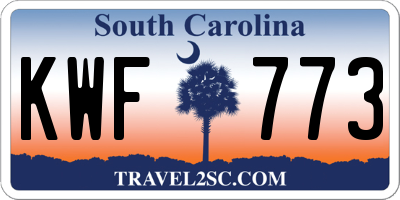 SC license plate KWF773