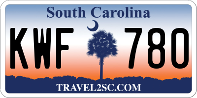 SC license plate KWF780