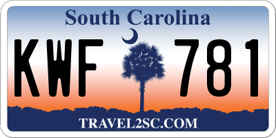 SC license plate KWF781