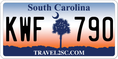 SC license plate KWF790