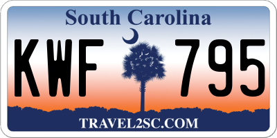 SC license plate KWF795