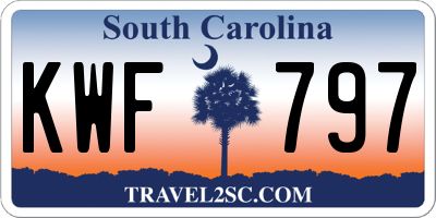 SC license plate KWF797