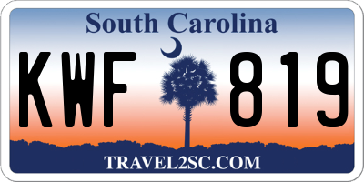SC license plate KWF819