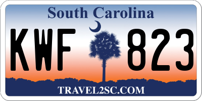 SC license plate KWF823