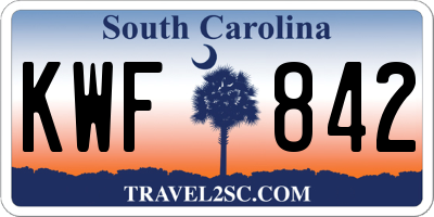 SC license plate KWF842