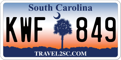 SC license plate KWF849