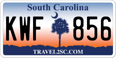 SC license plate KWF856