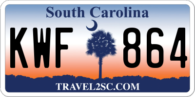 SC license plate KWF864