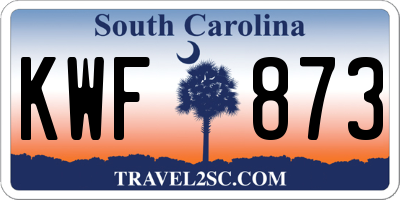 SC license plate KWF873