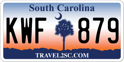 SC license plate KWF879