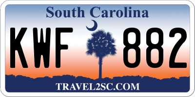 SC license plate KWF882