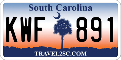 SC license plate KWF891