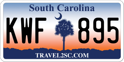 SC license plate KWF895