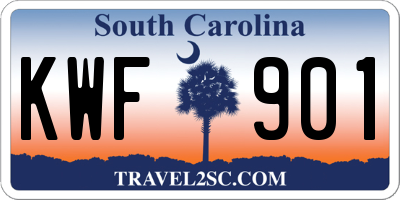 SC license plate KWF901