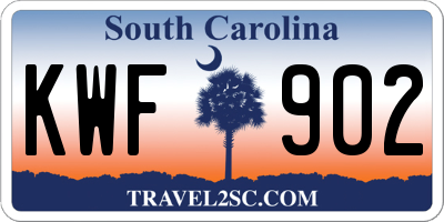 SC license plate KWF902