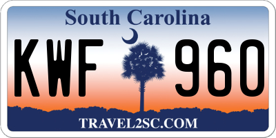 SC license plate KWF960