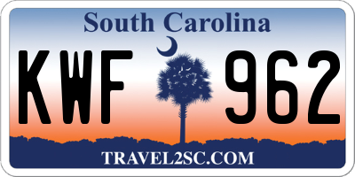 SC license plate KWF962